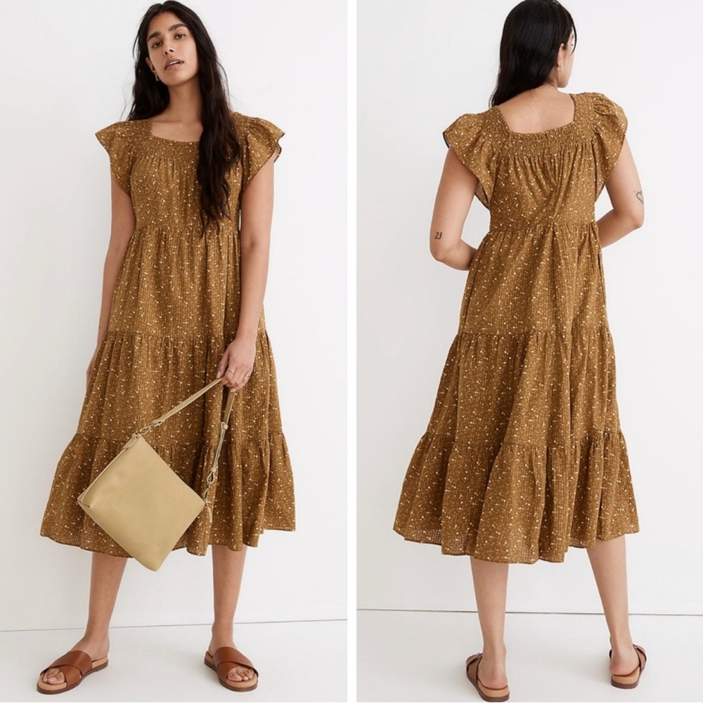 Madewell tiered midi dress